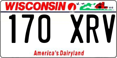 WI license plate 170XRV