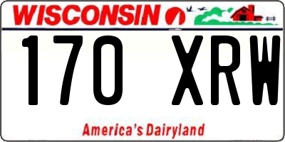 WI license plate 170XRW