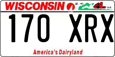 WI license plate 170XRX