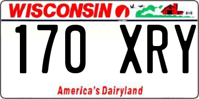 WI license plate 170XRY