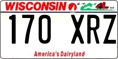 WI license plate 170XRZ