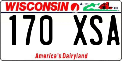 WI license plate 170XSA