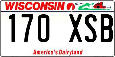 WI license plate 170XSB