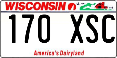 WI license plate 170XSC