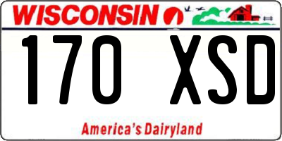 WI license plate 170XSD