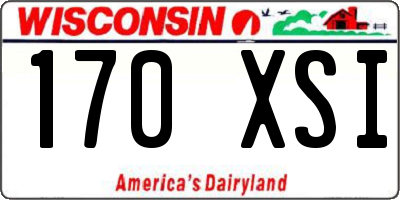 WI license plate 170XSI