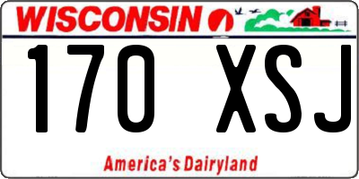 WI license plate 170XSJ