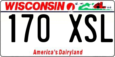 WI license plate 170XSL