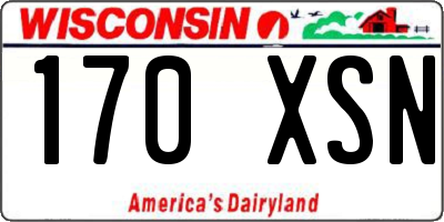 WI license plate 170XSN