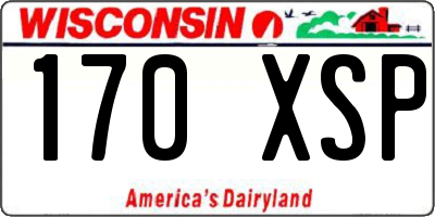 WI license plate 170XSP