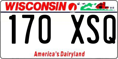 WI license plate 170XSQ