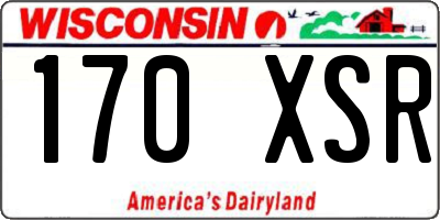 WI license plate 170XSR
