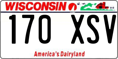 WI license plate 170XSV