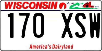 WI license plate 170XSW