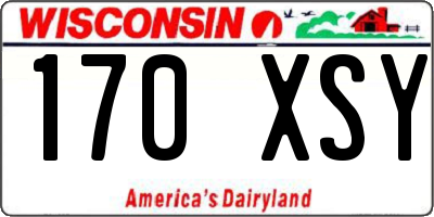 WI license plate 170XSY