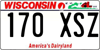 WI license plate 170XSZ
