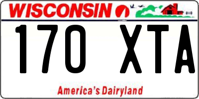 WI license plate 170XTA