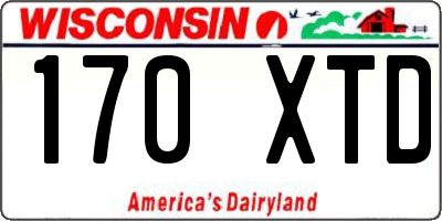 WI license plate 170XTD