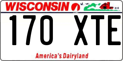 WI license plate 170XTE