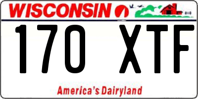 WI license plate 170XTF