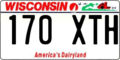 WI license plate 170XTH