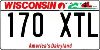 WI license plate 170XTL