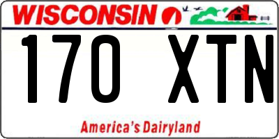 WI license plate 170XTN
