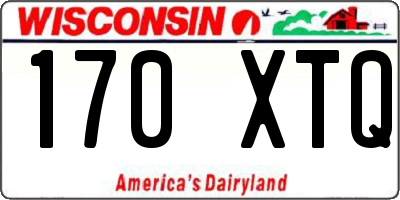 WI license plate 170XTQ