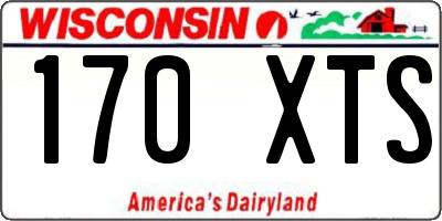 WI license plate 170XTS