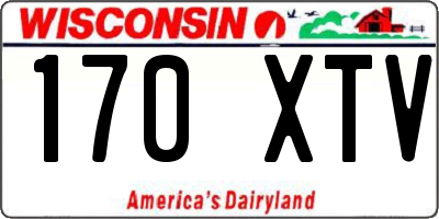 WI license plate 170XTV