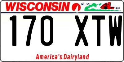 WI license plate 170XTW