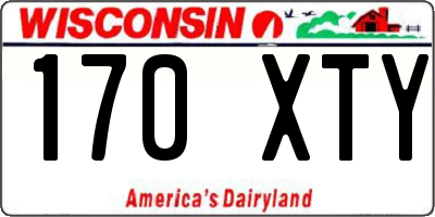WI license plate 170XTY