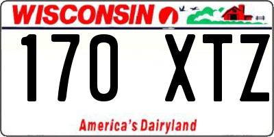 WI license plate 170XTZ