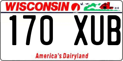 WI license plate 170XUB