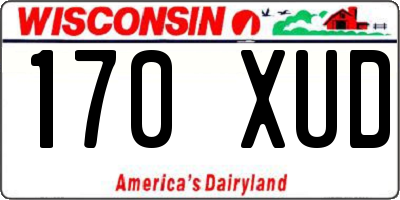 WI license plate 170XUD