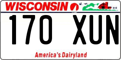 WI license plate 170XUN