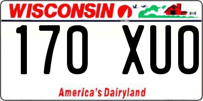 WI license plate 170XUO