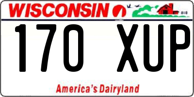 WI license plate 170XUP