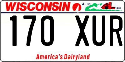WI license plate 170XUR
