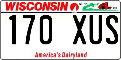 WI license plate 170XUS