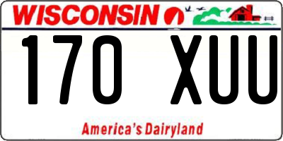 WI license plate 170XUU