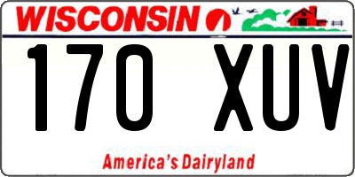 WI license plate 170XUV