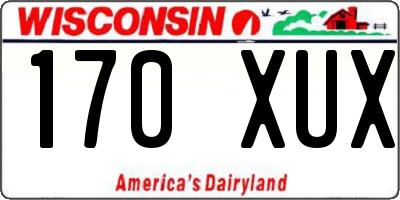 WI license plate 170XUX
