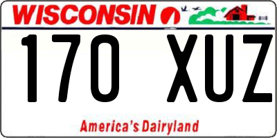 WI license plate 170XUZ