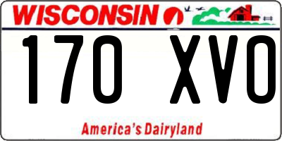 WI license plate 170XVO