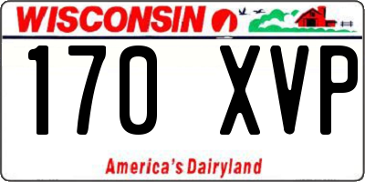 WI license plate 170XVP