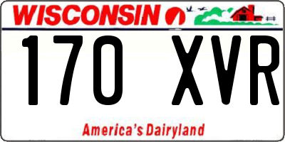 WI license plate 170XVR