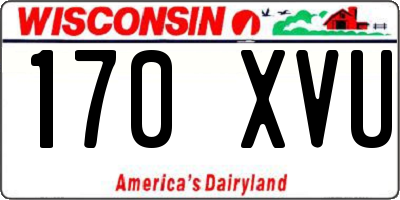 WI license plate 170XVU