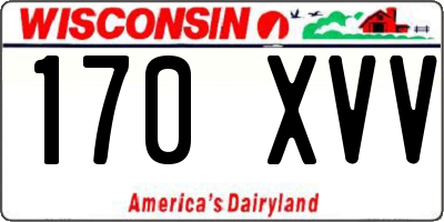 WI license plate 170XVV