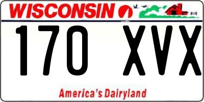 WI license plate 170XVX